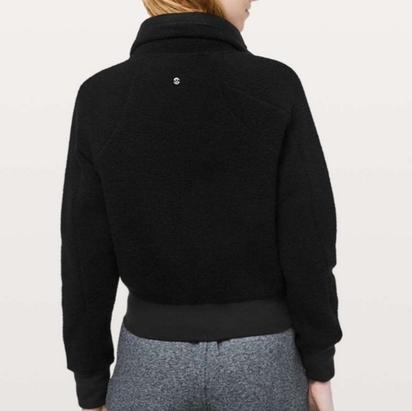 LuluLemon So Sherpa Fleece Bomber Jacket Size 2 - Picture 3 of 8